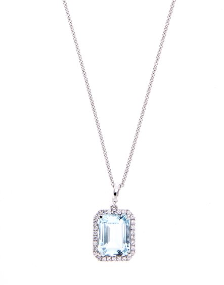 Halskette Crivelli Dame in Weißgold Acquamarina 3.94 Ct 372-3108 - 372-3108